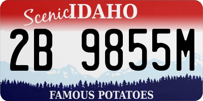 ID license plate 2B9855M