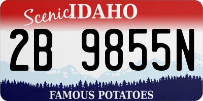 ID license plate 2B9855N
