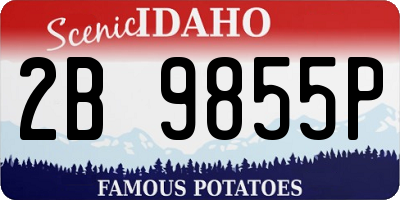 ID license plate 2B9855P