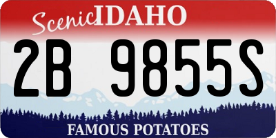 ID license plate 2B9855S