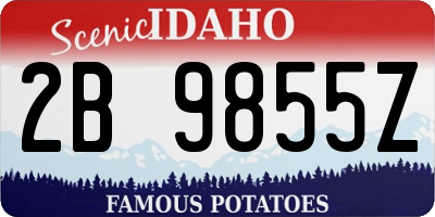 ID license plate 2B9855Z