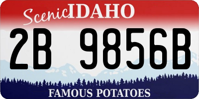 ID license plate 2B9856B