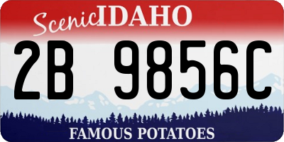ID license plate 2B9856C