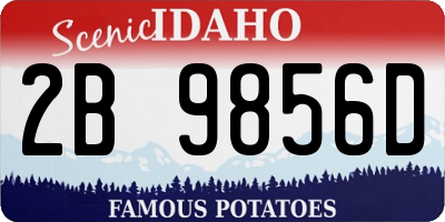 ID license plate 2B9856D