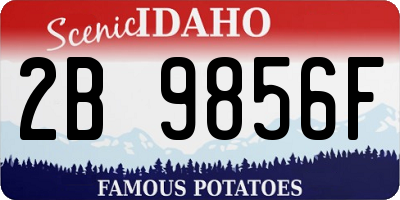ID license plate 2B9856F