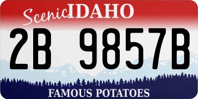 ID license plate 2B9857B