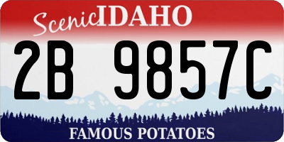 ID license plate 2B9857C