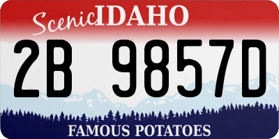 ID license plate 2B9857D
