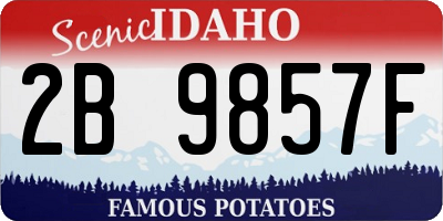 ID license plate 2B9857F