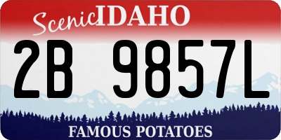 ID license plate 2B9857L