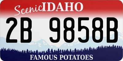 ID license plate 2B9858B