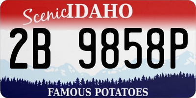 ID license plate 2B9858P