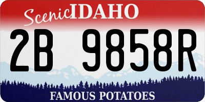 ID license plate 2B9858R