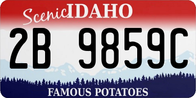 ID license plate 2B9859C