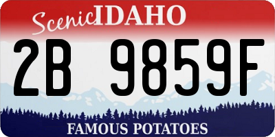 ID license plate 2B9859F