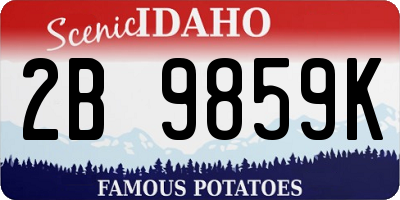 ID license plate 2B9859K