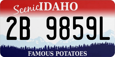 ID license plate 2B9859L