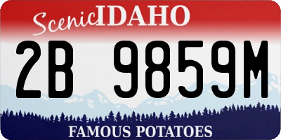 ID license plate 2B9859M