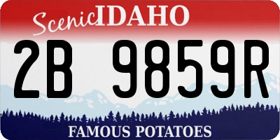 ID license plate 2B9859R