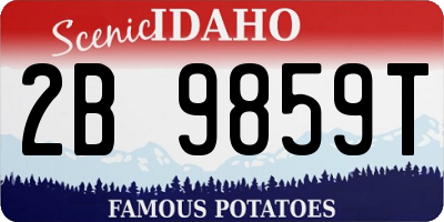 ID license plate 2B9859T