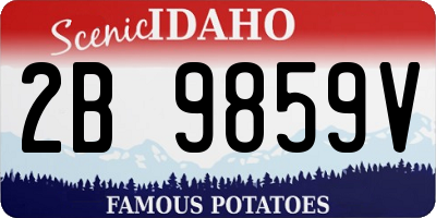 ID license plate 2B9859V