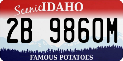 ID license plate 2B9860M