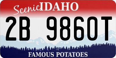 ID license plate 2B9860T