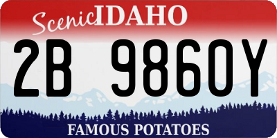 ID license plate 2B9860Y