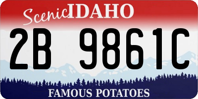 ID license plate 2B9861C
