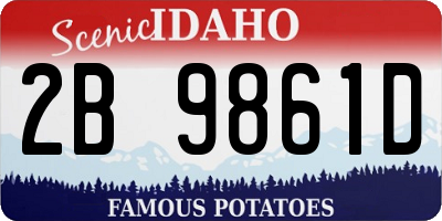 ID license plate 2B9861D