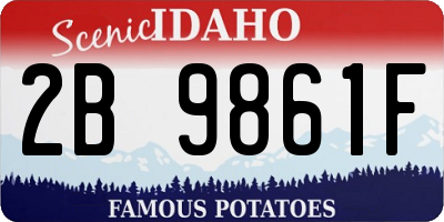 ID license plate 2B9861F