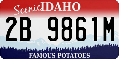 ID license plate 2B9861M