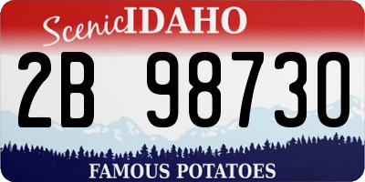 ID license plate 2B9873O