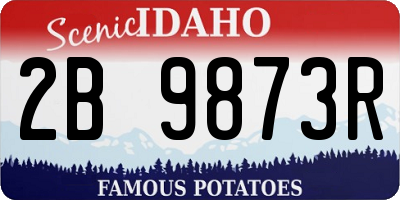 ID license plate 2B9873R