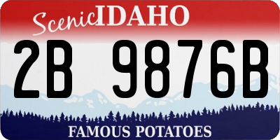 ID license plate 2B9876B