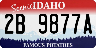 ID license plate 2B9877A