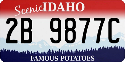 ID license plate 2B9877C