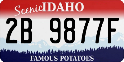 ID license plate 2B9877F