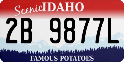 ID license plate 2B9877L