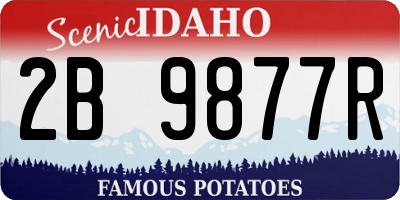 ID license plate 2B9877R