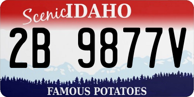 ID license plate 2B9877V