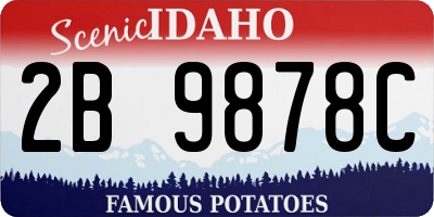 ID license plate 2B9878C
