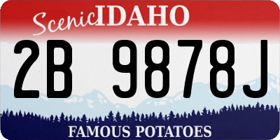 ID license plate 2B9878J