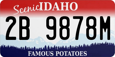 ID license plate 2B9878M