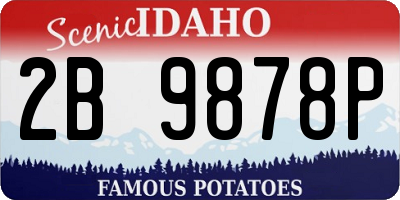 ID license plate 2B9878P