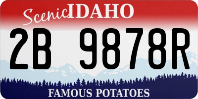 ID license plate 2B9878R