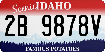 ID license plate 2B9878V