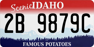 ID license plate 2B9879C