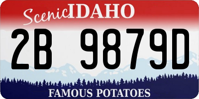 ID license plate 2B9879D