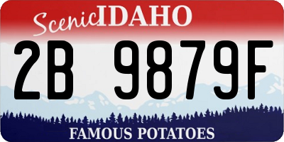 ID license plate 2B9879F